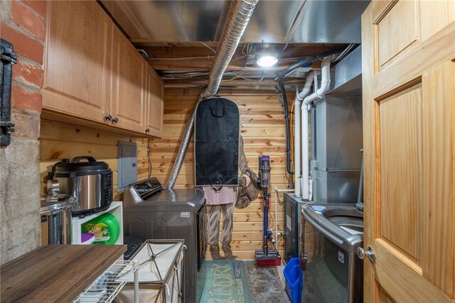 W268 County Highway A, Stone Lake, WI 54876 - storage area with washing machine and clothes dryer and electric panel