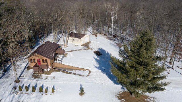 W268 County Highway A, Stone Lake, WI 54876 - view of snowy aerial view