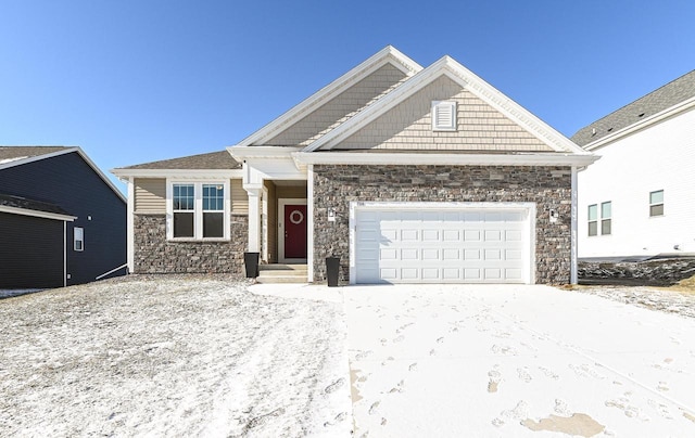 craftsman-style house featuring a garage