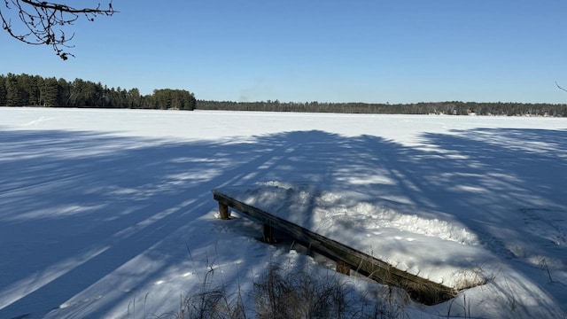 view of dock area