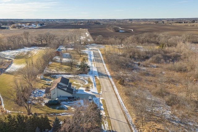 drone / aerial view featuring a rural view