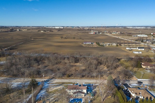 drone / aerial view featuring a rural view