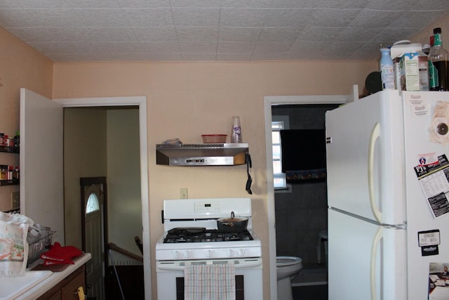 kitchen featuring white appliances