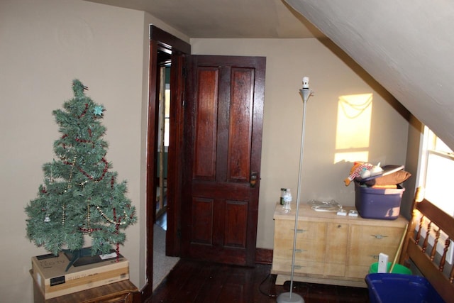 foyer featuring dark hardwood / wood-style flooring