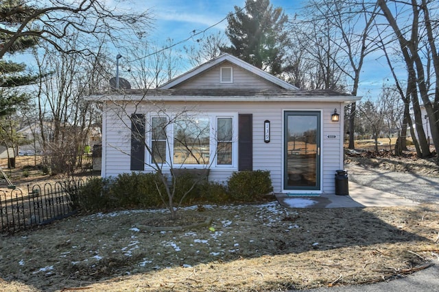 view of bungalow