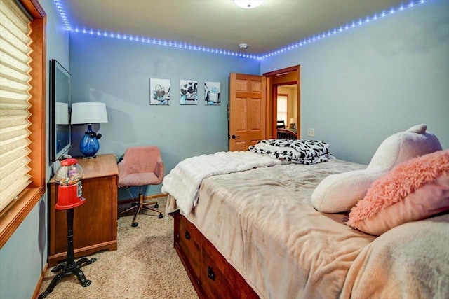 view of carpeted bedroom