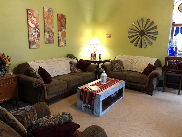 view of carpeted living room