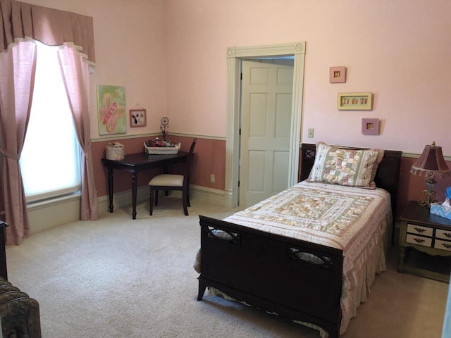 view of carpeted bedroom