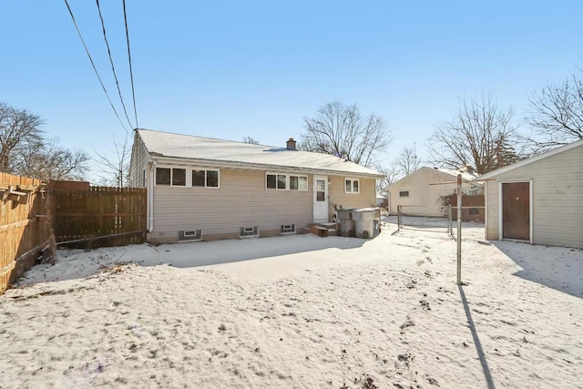 view of rear view of property