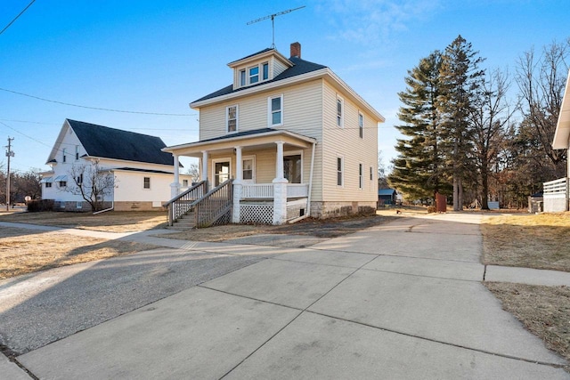 view of front of house with a porch