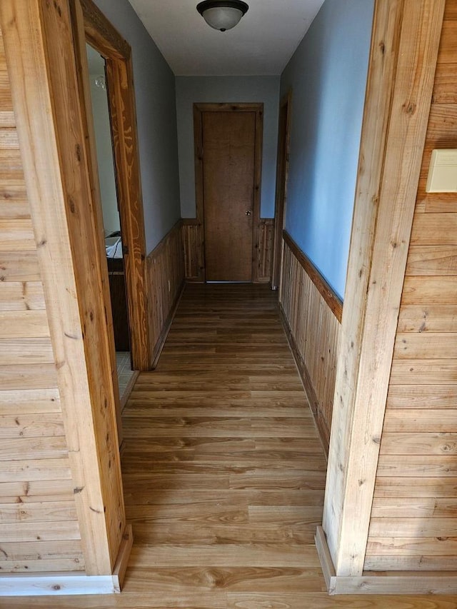 hallway featuring light hardwood / wood-style flooring