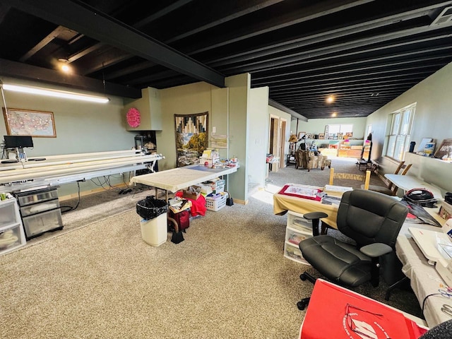 playroom featuring carpet