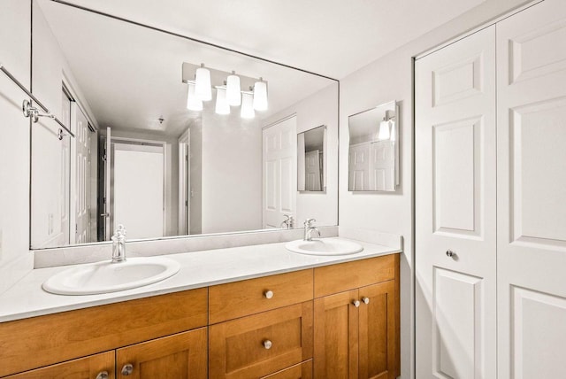 bathroom with vanity