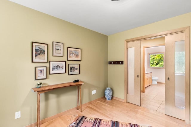 E4725 Riverside Dr, Spring Green, WI 53588 - office with light wood-type flooring and baseboards