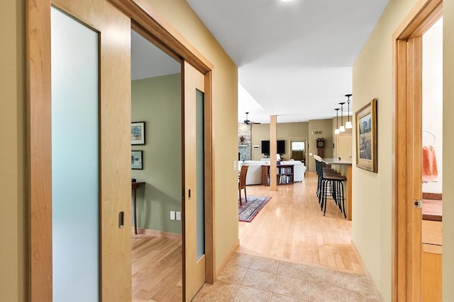 E4725 Riverside Dr, Spring Green, WI 53588 - hallway with light tile patterned floors