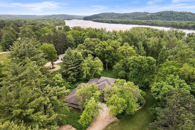 E4725 Riverside Dr, Spring Green, WI 53588 - aerial view of a large body of water and a heavily wooded area