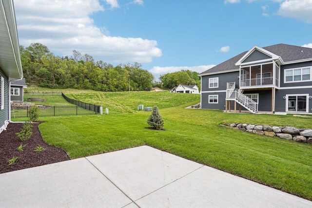 1404 Schoepp Ln, Cross Plains, WI 53528 - view of yard with stairway and a patio