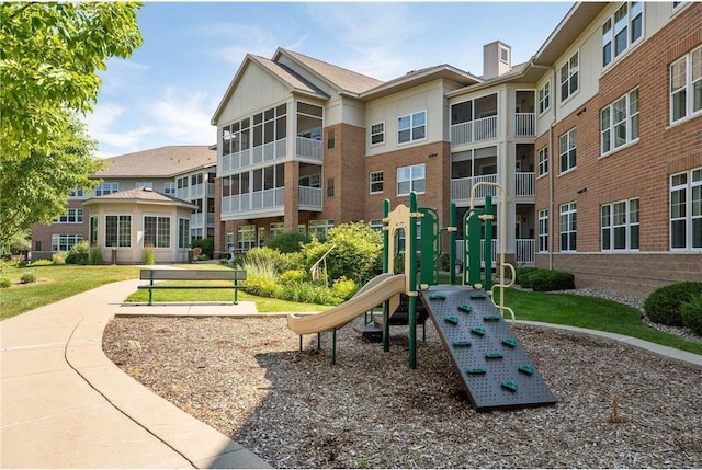 view of jungle gym