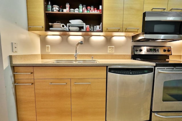 kitchen with stainless steel appliances and sink