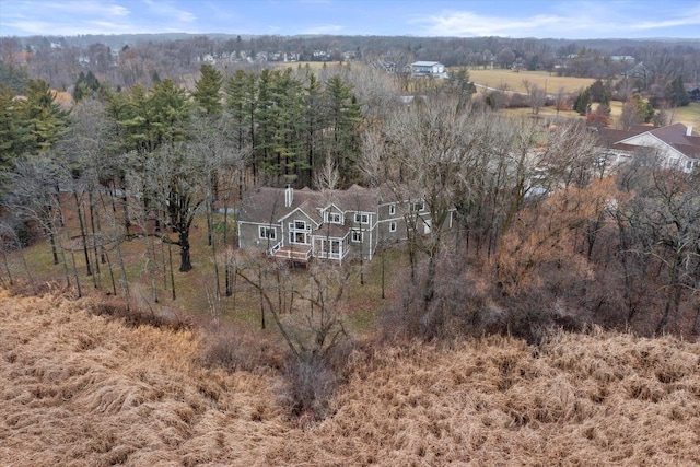 bird's eye view featuring a rural view