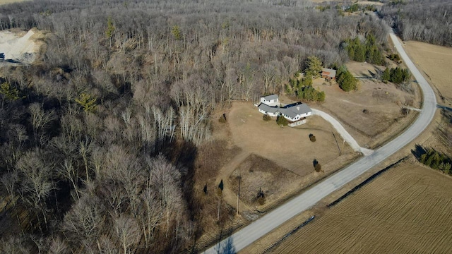 bird's eye view with a rural view