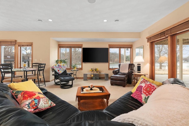 view of carpeted living room