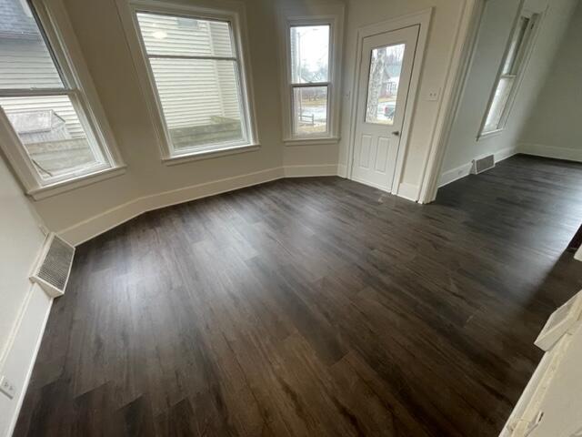 interior space featuring dark hardwood / wood-style floors