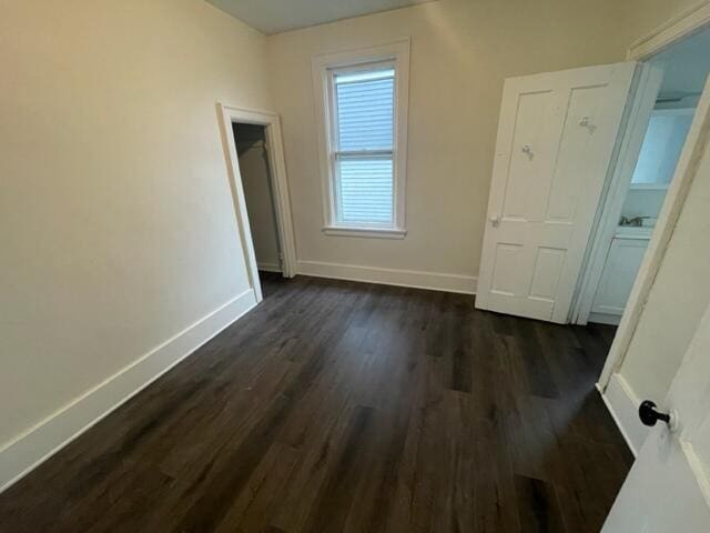 interior space featuring dark wood-type flooring