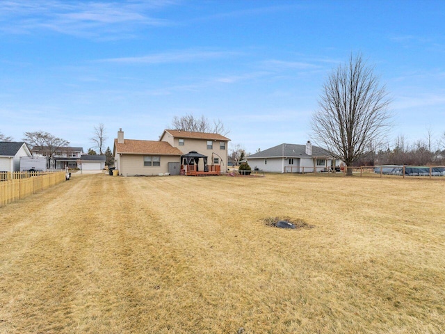 view of yard with a gazebo