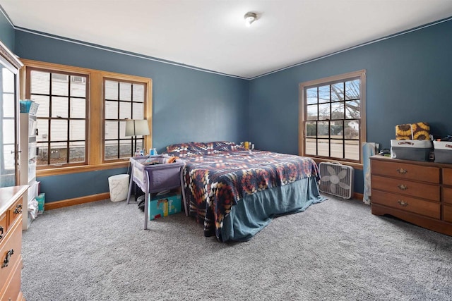 view of carpeted bedroom