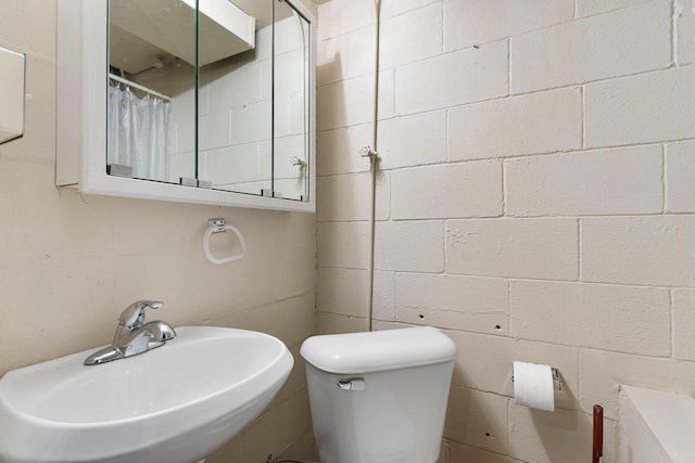 bathroom featuring toilet and sink