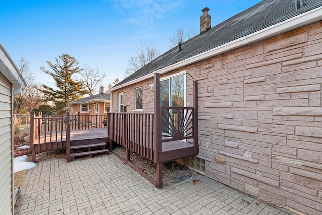 view of patio / terrace featuring a wooden deck