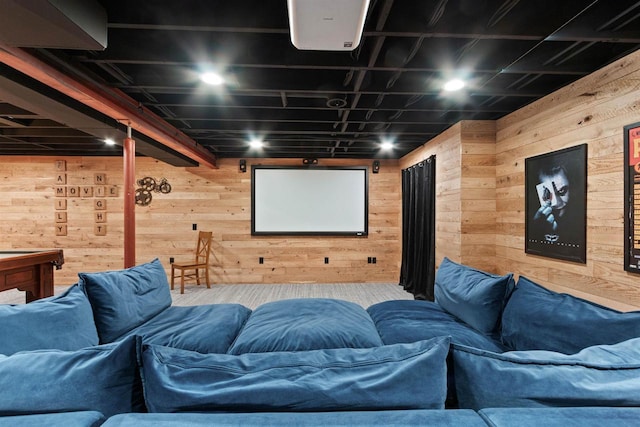 865 Richmond Way, Nekoosa, WI 54457 - home theater with wooden walls