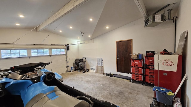 865 Richmond Way, Nekoosa, WI 54457 - garage featuring recessed lighting and a heating unit