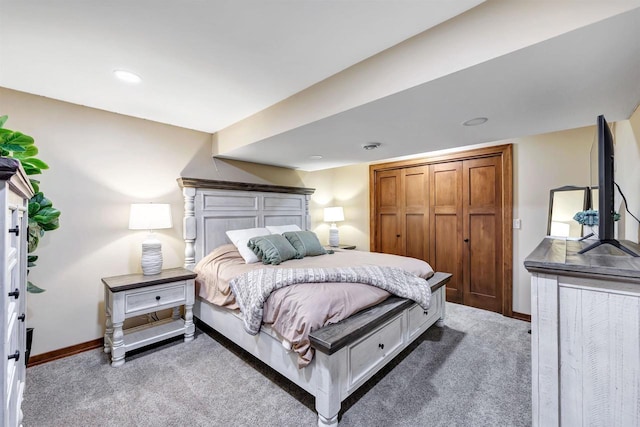 view of carpeted bedroom