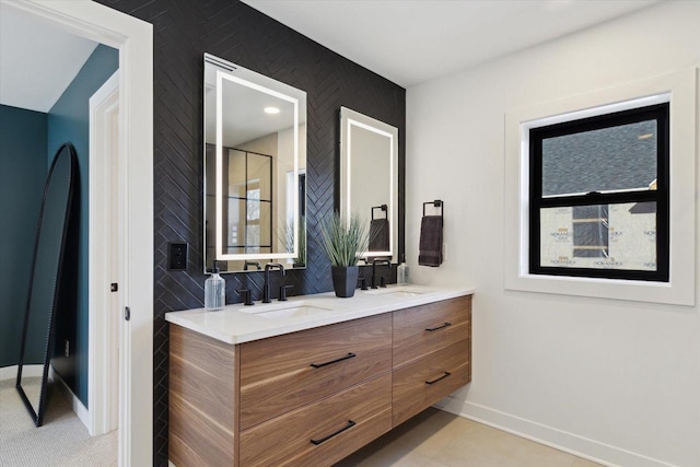 bathroom with vanity