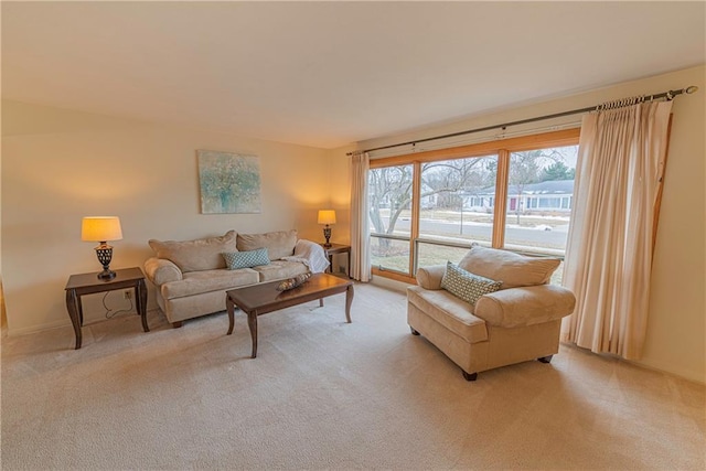 view of carpeted living room