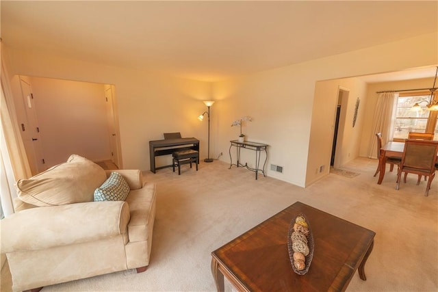 view of carpeted living room