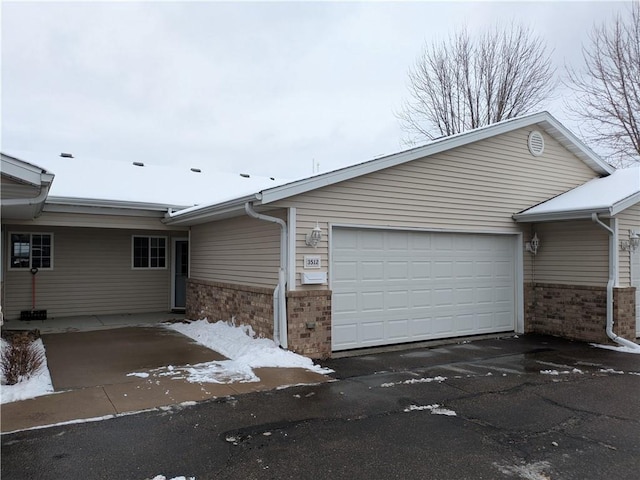 exterior space featuring a garage