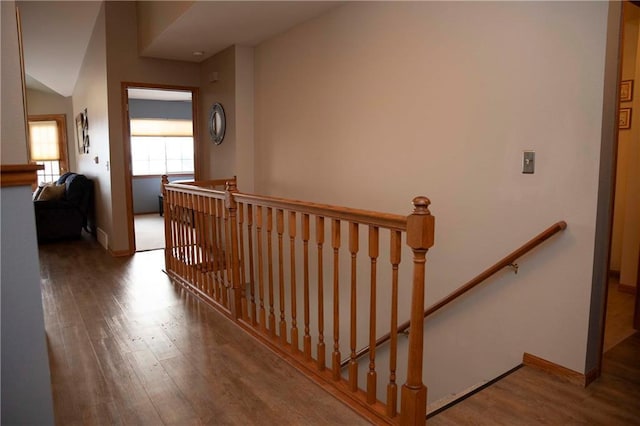 hall featuring hardwood / wood-style floors