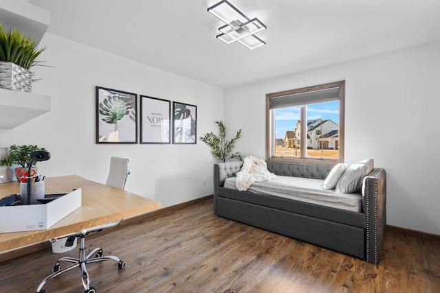 interior space featuring dark hardwood / wood-style flooring