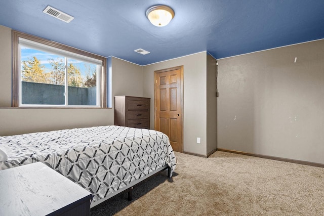 bedroom with carpet floors