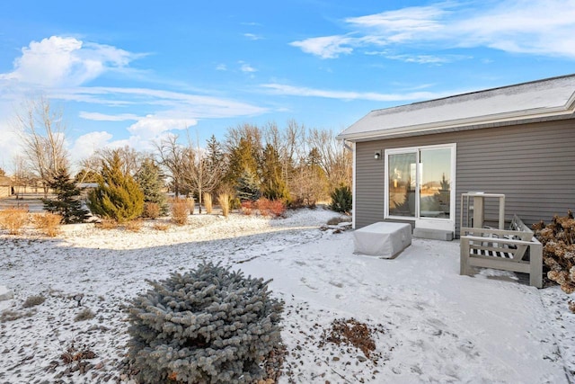 view of snowy yard