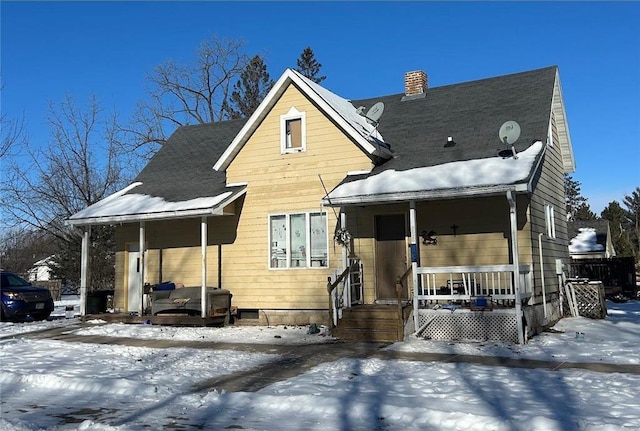 view of front of property with covered porch