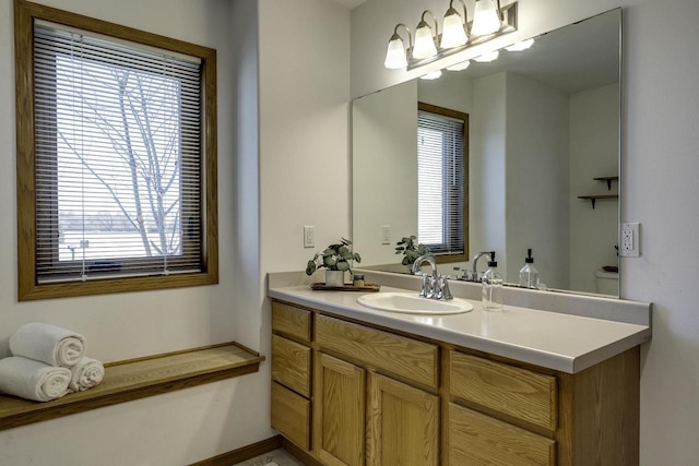 bathroom with vanity