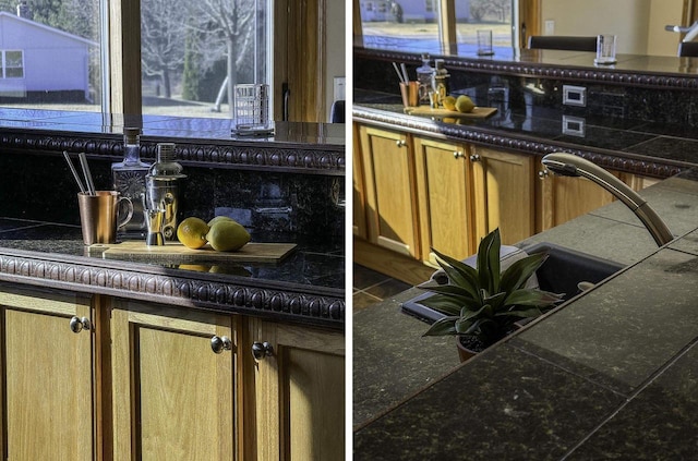 interior details featuring backsplash