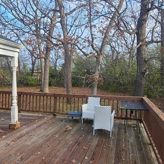 view of wooden terrace