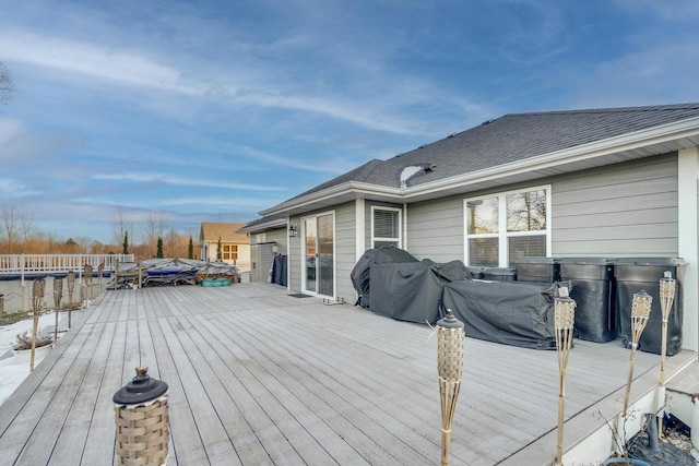 view of wooden deck