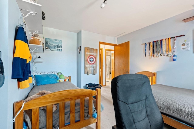 bedroom featuring carpet floors