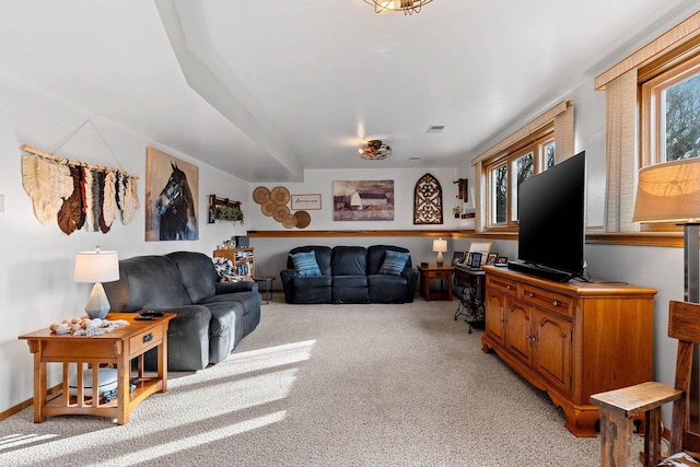 view of carpeted living room